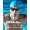 ZIONOR G1 Lite Polarized Swimming Goggles with 3 Pairs Earplugs, Anti-Fog UV Protection Swim Goggle for Adult Men Women Youth(A2（allblack-clear+e3-bk）)