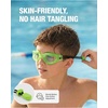 ZIONOR Kids Swim Goggles with Bungee Strap, G1mini Go Crystal Lens Anti-Fog Comfortable Kids Goggles for Swimming Age 3-8(A9-green Frame Clear Lens)