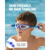 ZIONOR Kids Swim Goggles with Bungee Strap, G1mini Go Crystal Lens Anti-Fog Comfortable Kids Goggles for Swimming Age 3-8(B1-bluewhite Frame Clear Lens)