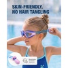ZIONOR Kids Swim Goggles with Bungee Strap, G1mini Go Crystal Lens Anti-Fog Comfortable Kids Goggles for Swimming Age 3-8(B3-bluepurple Frame Clear Lens)