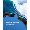 ZIONOR Swim Goggles Adult, G1 Air Mirrored Anti-Fog Swimming Goggles for Women Men, Clear Vision, UV Protection(A2 – Black Frame Gold Lens)