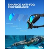 ZIONOR Swim Goggles Adult, G1 Air Mirrored Anti-Fog Swimming Goggles for Women Men, Clear Vision, UV Protection(A2 – Black Frame Gold Lens)