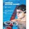 ZIONOR Swim Goggles Adult, G1 Air Mirrored Anti-Fog Swimming Goggles for Women Men, Clear Vision, UV Protection(A3 – Clear Frame Clear Lens)
