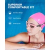 ZIONOR Swim Goggles Adult, G1 Air Mirrored Anti-Fog Swimming Goggles for Women Men, Clear Vision, UV Protection(B1 – Pink Frame Clear Lens)