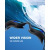 ZIONOR Swim Goggles Adult, G1 Air Mirrored Anti-Fog Swimming Goggles for Women Men, Clear Vision, UV Protection(B4 – Black Frame Blue Lens)