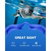 ZIONOR Swim Goggles Adult, G1 Air Polarized Anti-Fog Swimming Goggles for Women Men, Soft Silicone Strap, Outdoor(A9 – Blue White Frame Blue Lens)