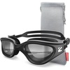ZIONOR Swim Goggles Adult, G1 Air Polarized Anti-Fog Swimming Goggles for Women Men, Soft Silicone Strap, Outdoor(A0 – Black Frame Smoke Lens)